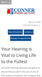 Mobile Screenshot of connerhearingaid.com